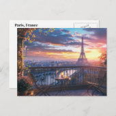 Paris Postcard Postkarte (Vorne/Hinten)