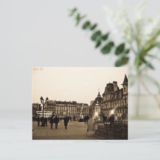 Paris Postcard Postkarte (Stehend Vorderseite)