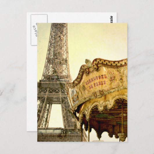 Paris Postcard Postkarte (Vorne/Hinten)