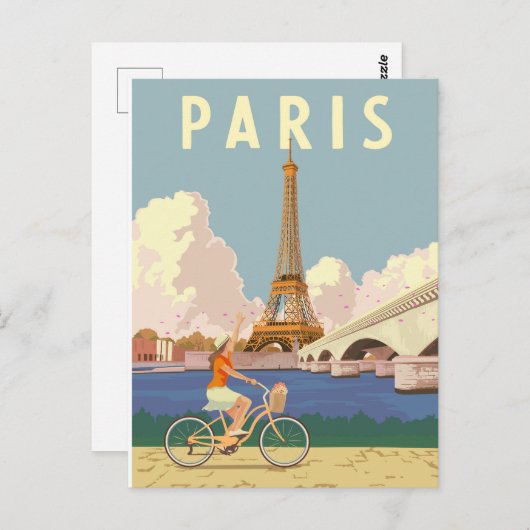 Paris Postcard Postkarte (Vorne/Hinten)