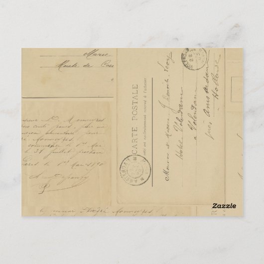 Paris Postcard Tischnummer (Rückseite)