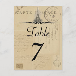Paris Postcard Tischnummer