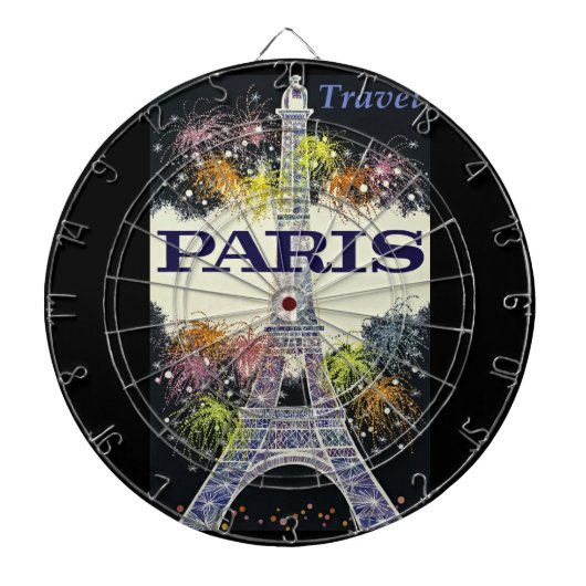 Paris: Poster Dart Board Dartscheibe (vorne)