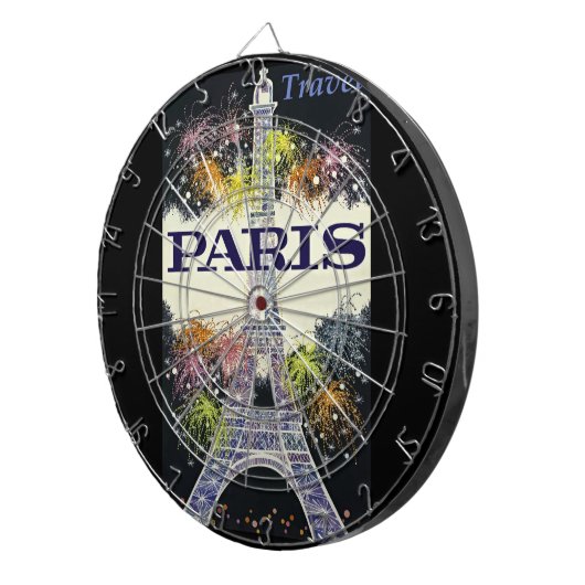 Paris: Poster Dart Board Dartscheibe (Vorderseite rechts)