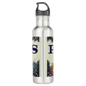 Paris: Poster Edelstahlflasche (Rückseite)