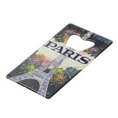 Paris: Poster Geldbeutel Flaschenöffner (Vorderseite Schrägansicht)