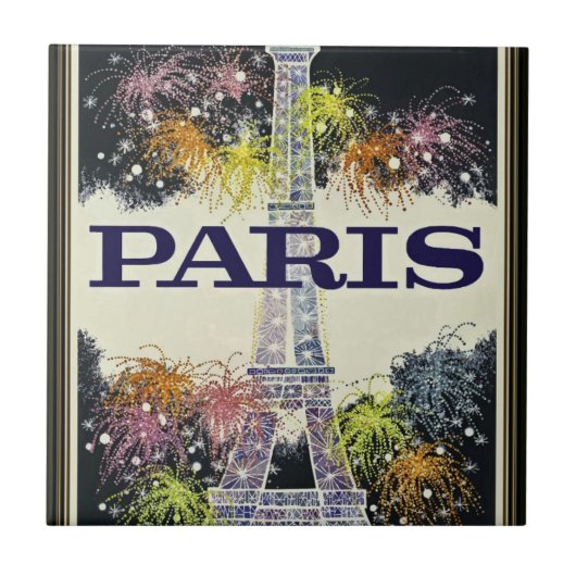 Paris: Poster Keramik Tile Fliese (Vorderseite)