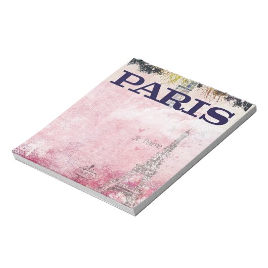 Paris: Poster Notepad Notizblock (Rotiert)