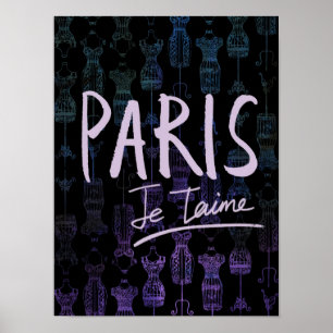 Paris Poster (schwarz)