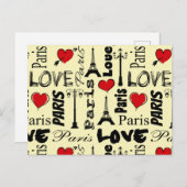 Paris Postkarte (Vorne/Hinten)