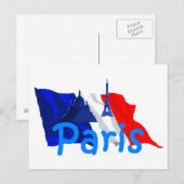 PARIS Postkarte (Vorne/Hinten)