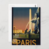 Paris Postkarte (Vorne/Hinten)