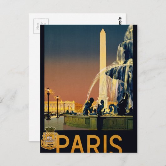 Paris Postkarte (Vorne/Hinten)