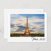 Paris Postkarte (Vorne/Hinten)