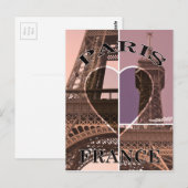 Paris Postkarte (Vorne/Hinten)