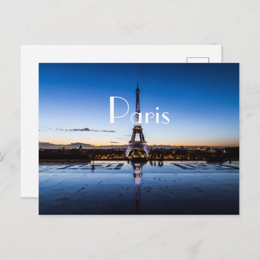 Paris Postkarte (Vorne/Hinten)