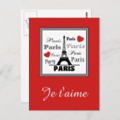 Paris Postkarte (Vorne/Hinten)
