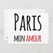 Paris Postkarte (Vorne/Hinten)