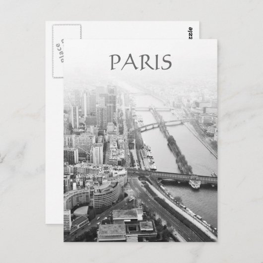 Paris Postkarte (Vorne/Hinten)