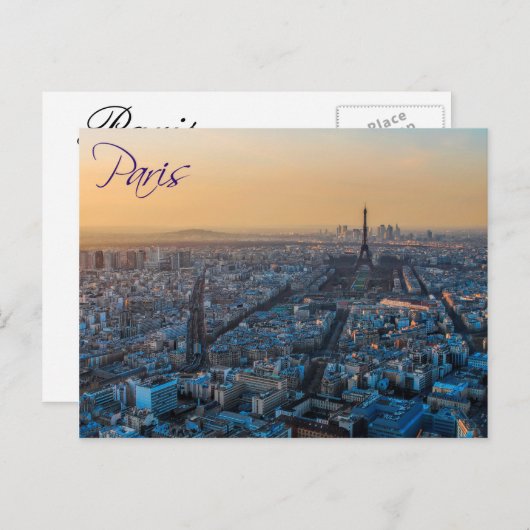 Paris Postkarte (Vorne/Hinten)