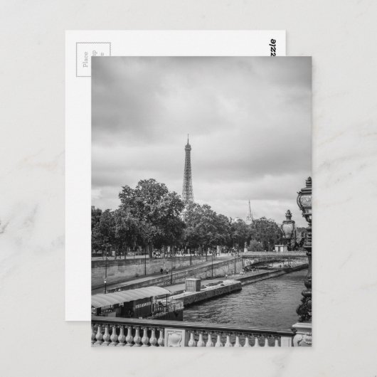 Paris Postkarte (Vorne/Hinten)