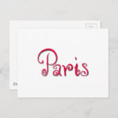 Paris Postkarte (Vorne/Hinten)