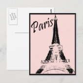 Paris Postkarte (Vorne/Hinten)