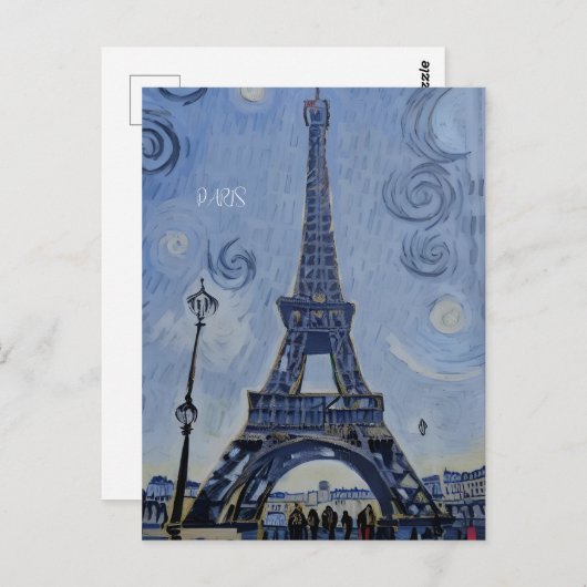 Paris Postkarte (Vorne/Hinten)