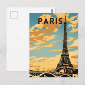 Paris Postkarte (Vorne/Hinten)