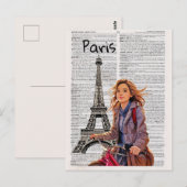 PARIS Postkarte (Vorne/Hinten)