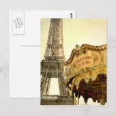 Paris Postkarte (Vorne/Hinten)