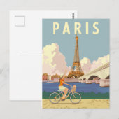 Paris Postkarte (Vorne/Hinten)