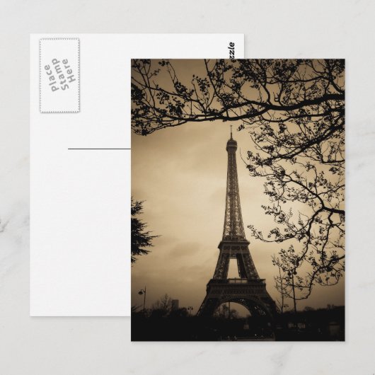 Paris Postkarte (Vorne/Hinten)
