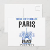 Paris Postkarte (Vorne/Hinten)