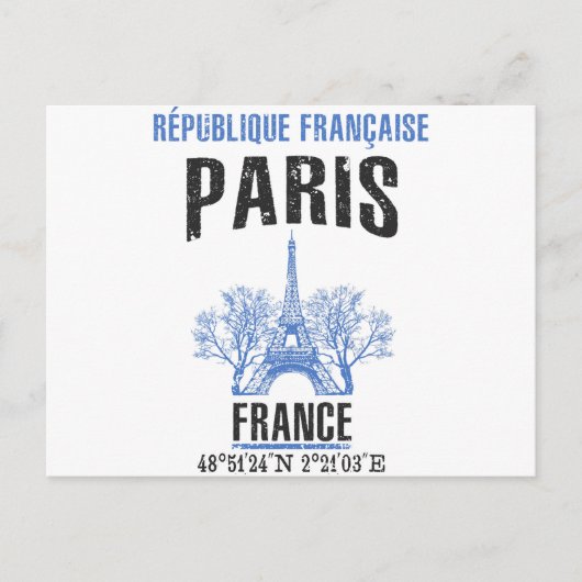 Paris Postkarte (Vorderseite)