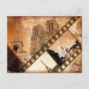 Paris Postkarte im Vintage-Look