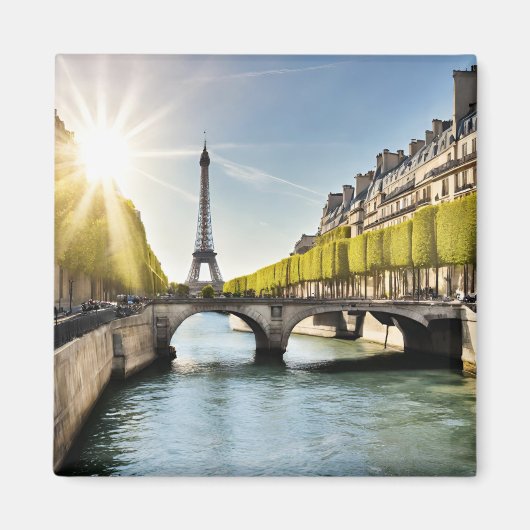 Paris Postkarte (isParis7) Magnet (Vorne)