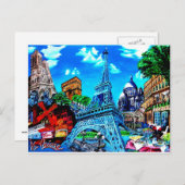 Paris Postkarten (Vorne/Hinten)