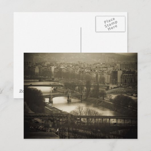 Paris Postkarten (Vorne/Hinten)