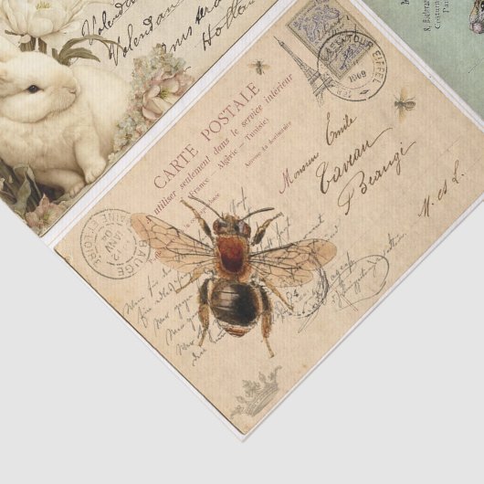 Paris Postkarten Seidenpapier (Ausschnitt)