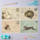 Paris Postkarten-Tissue Paper Seidenpapier (Basteln)