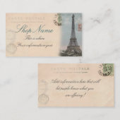 Paris-Postkarten-Visitenkarte Visitenkarte (Vorne/Hinten)