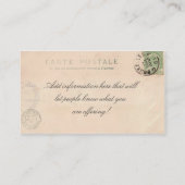 Paris-Postkarten-Visitenkarte Visitenkarte (Rückseite)