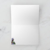 Paris-Postkarten-Vogel auf Flieder-Karte Karte (Innenseite)