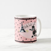 Paris-Pudel-Tasse Kaffeetasse (VorderseiteRechts)