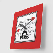 Paris Quadratische Wanduhr (Winkel)