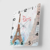 Paris Quadratische Wanduhr (Winkel)