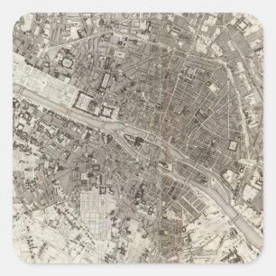 Paris Quadratischer Aufkleber