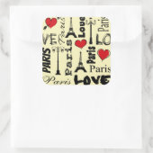 Paris Quadratischer Aufkleber (Tasche)