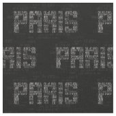 Paris Quarters Typografic Word Art Stoff (Nahaufnahme)